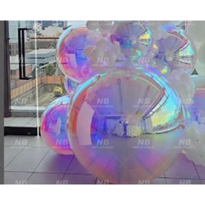 Inflatable Balls Metallic Chrome Big Shiny Christmas Decorations Wedding Party Inflat Mirror Spheres <b>Balloons</b> <b>Customized</b> Inflata - Product Image 4