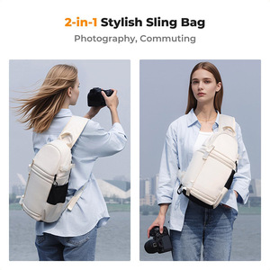 <span class=keywords><strong>Sac</strong></span> à <span class=keywords><strong>bandoulière</strong></span> en cuir pour appareil photo reflex numérique <span class=keywords><strong>avec</strong></span> fermeture éclair, idéal pour la photographie non-réfléchissante - Product Image 4