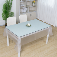 Nappe en vinyle texturé 3D transparente RNPT, imperméable, en PVC, résistante à la chaleur, protection pour table à manger
