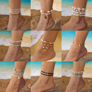 Bracelet de cheville et collier bohème pour femme, nouveau design, coquillages naturels, petites perles de pierre, bijoux de plage, cadeaux pour filles - Product Image 2