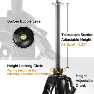 <span class=keywords><strong>Huepar</strong></span> TPD16 Trépied de niveau <span class=keywords><strong>laser</strong></span> 1.6M Trépied en aluminium à hauteur réglable avec bulle de poignée pour niveau auto-nivelant - Product Image 6