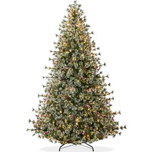 Árbol de <span class=keywords><strong>Navidad</strong></span> Artificial de Alta Calidad de 1.5 a 2.7 Metros con Nieve Artificial, Bayas Rojas y Piñas para Decoración Navideña, <span class=keywords><strong>Precio</strong></span> de Fábrica - Product Image 1