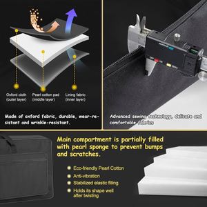 Étui de transport pour clavier, échantillon gratuit, portable, durable, imperméable, en tissu polyester avec rembourrage en coton de 10 mm - Product Image 5