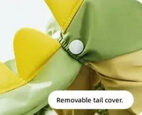 Imperméable pour chien avec motif dinosaure 3D, coupe-vent, imperméable, taille XS, manteau mignon