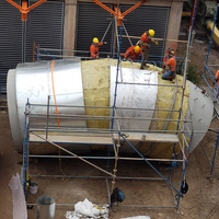 Panneau d'isolation ignifuge en laine de roche recouvert de feuille d'aluminium, barrière contre la vapeur, isolation pour murs extérieurs, toiture et systèmes HVAC
