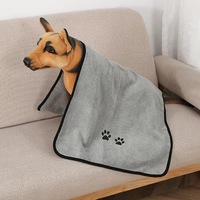 Ensembles de nettoyage doux de haute qualité confortable séchage rapide microfibre toilettage pour animaux de compagnie chat absorbant chien serviette de bain