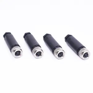 M8 Signal Sensor Circular Terminal Waterproof Plug Straight Head 3-core 4-pin Male M8 Aviation Connector