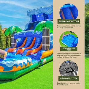 Castillo Inflable Comercial, Tobogán Acuático Inflable para Adultos Gigantes y Niños <span class=keywords><strong>con</strong></span> Tobogán, Tamaño Personalizado, Material <span class=keywords><strong>de</strong></span> PVC - Product Image 6