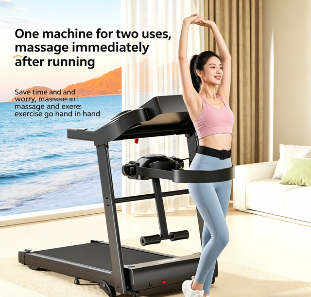 For Audio Smart LCD Treadmill Calories Tracking Touch Control Electric Running Machine Household Fitness Workout Gear