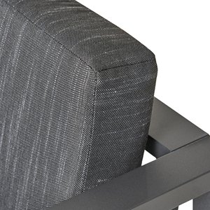 Ensemble <span class=keywords><strong>de</strong></span> <span class=keywords><strong>salon</strong></span> <span class=keywords><strong>de</strong></span> patio <span class=keywords><strong>en</strong></span> métal 7 pièces <span class=keywords><strong>en</strong></span> aluminium noir mobilier d'extérieur avec coussins <span class=keywords><strong>gris</strong></span> foncé résistants à l'eau ensemble <span class=keywords><strong>de</strong></span> canapé <span class=keywords><strong>de</strong></span> <span class=keywords><strong>jardin</strong></span> - Product Image 4