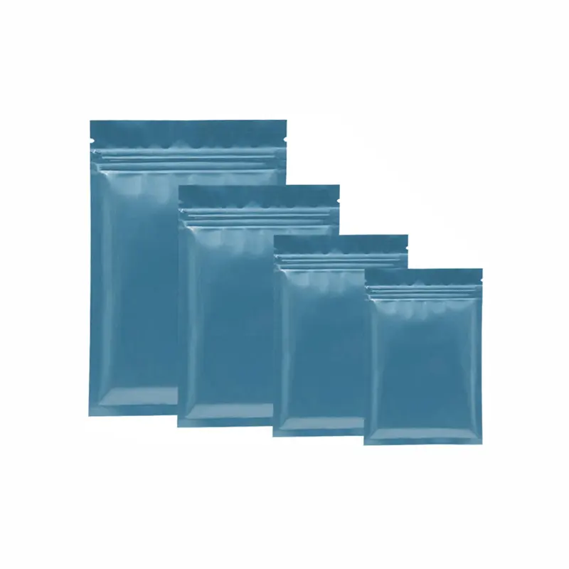 Personalizado iridiscente con cierre Flexible de plástico de embalaje de la cremallera bolsa de sellado de 3 lados bolsas Ziplock para medicamentos