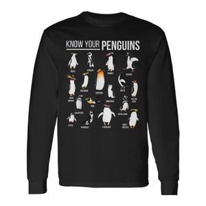 Camiseta de manga larga con diseño educativo para amantes de los pingüinos y animales marinos - Product Image 1