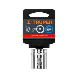 บ็อกซ์ 6 ชิ้น ขนาด 11/16 นิ้ว หัวบล็อก 12 จุด ขับเคลื่อน 3/8 นิ้ว ยี่ห้อ TRUPER - Product Image 4