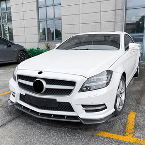 Amp-Z Mercedes-Benz Cls C218 Front Lip Splitter Carbon Fiber Texture Matte Finish 2011-2013 Amg Line - Product Image 1