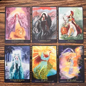 Manyetik kutusu ile profesyonel özel baskı mat laminasyon Tarot kartları