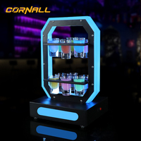 Présentoir de bouteilles LED rechargeable en acrylique moderne pour discothèque