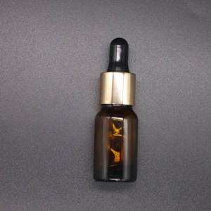 10มิลลิลิตรทองลดลงอลูมิเนียมคอสีเหลืองอำพันขวดหยดแก้วปิเปต - Product Image 2