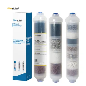 Ceramic Ball Media Inline Water Filter Replacement Mineral Cartridge Alkalain Filter Mineral Stones Filter Replacement for RO