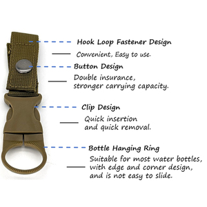 Mosquetón con Clip para Botella, Equipo para Exteriores, Mosquetones para Camping, Senderismo, Gancho para Botella <span class=keywords><strong>de</strong></span> Agua - Product Image 3