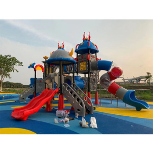 Parque infantil Tobogán grande de plástico Parque infantil comercial de fábrica Equipo de parque infantil al aire libre Tema forestal - Product Image 5
