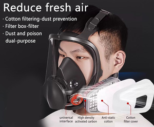 <span class=keywords><strong>Masque</strong></span> facial complet en silicone réutilisable 6800 Kn95, <span class=keywords><strong>masque</strong></span> à gaz, filtre anti-poussière, protection respiratoire complète pour le soudage industriel, la peinture - Product Image 4