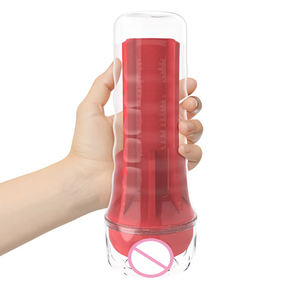 Hot Selling Transparant Mannelijke Masturbator Seksspeeltje Handheld Vliegtuig Cover Penile Training Cup Voor Mannen - Product Image 1