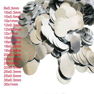 <b>Iron</b> Sheet 1000pcs/bag Standard Zinc Plating <b>Iron</b> Plate <b>8</b> 10 12 15 16 18 20 22 25 30mm Dia 0.3 0.5 1 mm Thickness for Magnet - Product Image 2