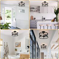 Vente en gros Livraison directe Offre Spéciale pendentif semi-encastré rustique pendentif en fer lustre vintage lumière de chambre à coucher de garage