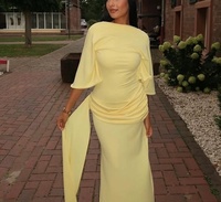 Robe maxi décontractée pour femmes à col rond et manches courtes, couleur unie, dos nu