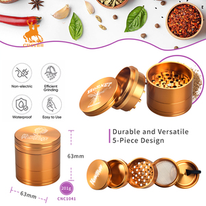 Hornet Aluminum Alloy Dry <b>Herb</b> <b>Grinder</b> Round Modern Style with Custom Logo OEM ODM Available - Product Image 4