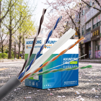 Câble réseau Ethernet Cat6 intérieur UTP en cuivre nu massif 305m 1000ft 24awg 26awg 2pr 4pr 0.57mm 0.56mm