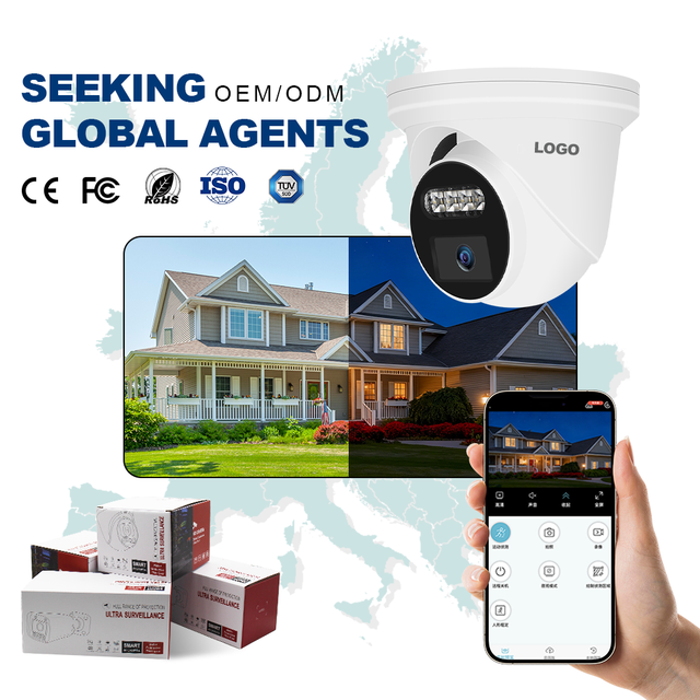 AI Powered Dome IP Camera with Two-Way Audio Night Vision CMOS Sensor Motion Analytics for Business Security