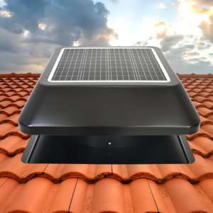 Smart 25W Zonne-Energie Ventilator Hernieuwbare Energie Luchtventilatie En Zolder Dak Afzuigkap Thermostaat App Gecontroleerde Koelopening - Product Image 1