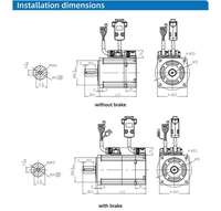 Moteur servo AC 220V avec variateur 200W 0.64Nm, bride 60mm, NEMA 23, 3000 tr/min, IP54, CE, 5 paires de pôles, efficacité IE3 pour l'automatisation