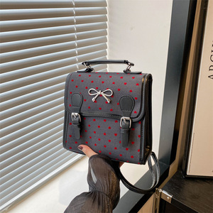 <span class=keywords><strong>Sac</strong></span> à <span class=keywords><strong>main</strong></span> décontracté pour <span class=keywords><strong>femme</strong></span>, nouveau style coréen 2024, <span class=keywords><strong>sac</strong></span> à dos en toile avec nœud, <span class=keywords><strong>cartable</strong></span> d'étudiant - Product Image 2