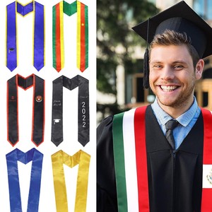 Collège Graduation Épaule Cordon Satin Écharpe Honneur Sash Satin Tissu Bachelor Robe Étole WY006 - Product Image 1