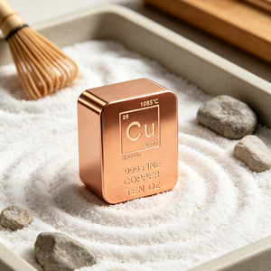 ทองแดงแท่งบริสุทธิ์ 999 น้ำหนัก 10 ออนซ์ รูปทรงสี่เหลี่ยม สำหรับสะสม - Product Image 1