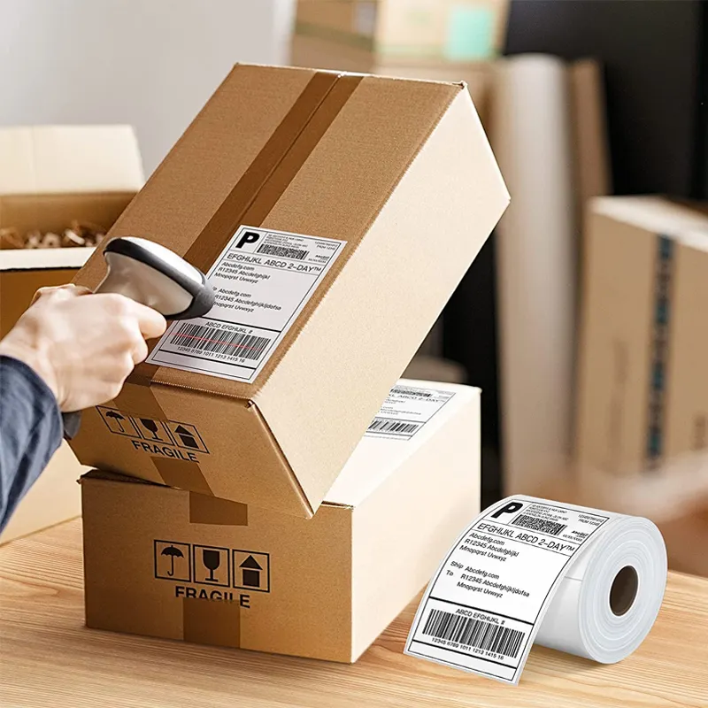 Listo Para Enviar | E-commerce Entrega Impermeable 4x6 Etiqueta Térmica Directa