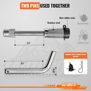 <span class=keywords><strong>Attelage</strong></span> de <span class=keywords><strong>remorque</strong></span> réglable AUTOBOTS Heavy Duty 8 pouces avec <span class=keywords><strong>attelage</strong></span> à baissage de 2 pouces, <span class=keywords><strong>attelage</strong></span> à boule de 2 pouces et 2-5/16 pouces en aluminium pour VR - Product Image 5