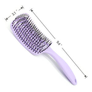 <span class=keywords><strong>Brosse</strong></span> à <span class=keywords><strong>cheveux</strong></span> en plastique incurvée à pointe en nylon ultra douce, marque privée, <span class=keywords><strong>brosse</strong></span> à <span class=keywords><strong>cheveux</strong></span> à ventilation creuse, <span class=keywords><strong>brosse</strong></span> démêlante pour <span class=keywords><strong>cheveux</strong></span> bouclés - Product Image 2