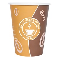 Gobelets en papier à paroi simple imprimés sur mesure, vaisselle jetable pour boissons, gobelets à café avec couvercles, plusieurs tailles