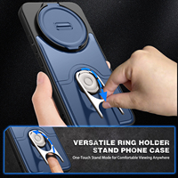 Étui de téléphone portable robuste avec béquille rotative pour Xiaomi Redmi Note 15 14 Pro, protection de l'objectif de l'appareil photo, coque arrière