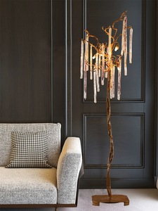 <span class=keywords><strong>Lampe</strong></span> de sol en laiton personnalisée en forme de goutte d'eau, <span class=keywords><strong>lampe</strong></span> de sol LED, lustre moderne décoratif pour salon - Product Image 4