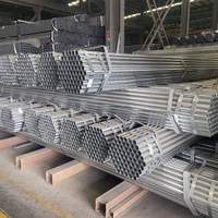 Tubería de Acero Galvanizado por Inmersión en Caliente de 1/2-8 Pulgadas SCH40 BS1387, Tubo Redondo GI ASTM A53 Pre-Galvanizado ERW para Agua, Gas y Andamios