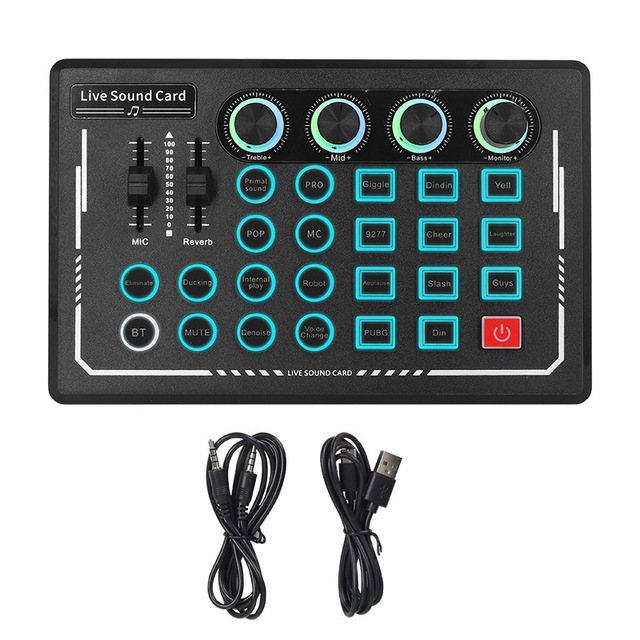 Live Sound CardHomemade Sound Effect Audio Mixer Board for Live Streaming Music Recording
