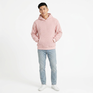 Sweat à capuche zippé en sherpa pour homme avec tissu polaire 350 g/m², service de marque privée pour les détaillants indépendants - Product Image 3