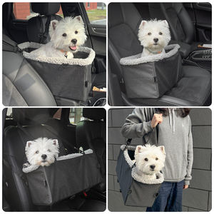 Autositz für Kleine Hunde, Wasserdichter Hunde-Booster-Sitz für Reisen im Auto mit Stauraum - Product Image 5