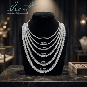 Collier en argent moissanite à maillons cubains, style hip-hop, chaîne de luxe, certifié IGI, plaqué platine/rhodium, élégant, unisexe - Product Image 2
