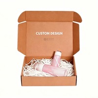 Boîte d'expédition personnalisée en kraft pour cils, shampoing, crème, coffret cadeau, boîte avion, emballage cosmétique avec impression personnalisée