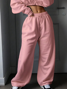 Conjunto Deportivo de Dos Piezas para Mujer, con Capucha, <span class=keywords><strong>Color</strong></span> Sólido, de Poliéster, para Deportes de Ocio y Ejercicio, Superventas - Product Image 4